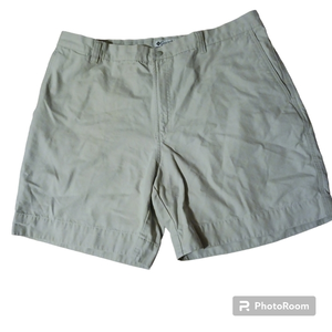 Columbia Men's 40 Cargo Shorts  100% Cotton Tan khaki 6‎ Pockets Zipper